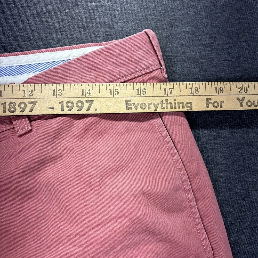 J Crew Essential Pants Mens 34x35 Pink Salmon Slim Chino Straight Preppy Office